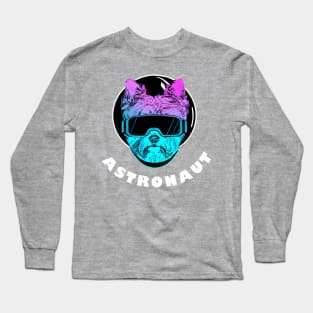 Astronaut Yorkshire Terrier Retro Dog Lover Yorkie Long Sleeve T-Shirt